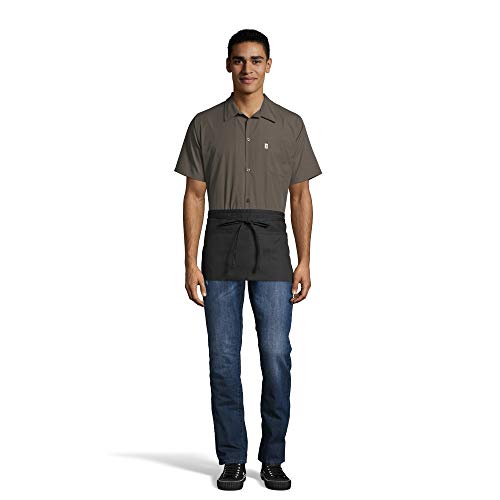 Uncommon Threads Unisex Waist Apron 3 Section Pocket, Black, One Size - Image 1