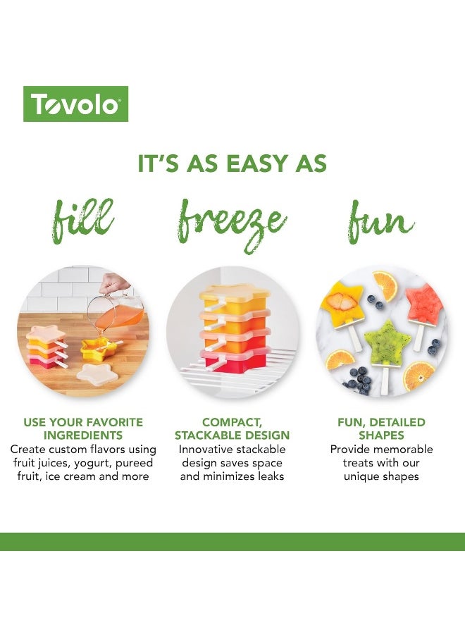Tovolo - Stackable Star Pop Molds Set of Four for Making MessFree Frozen Treats - Image 1