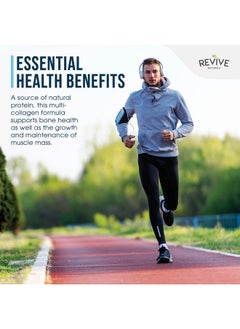 Revive Naturals Multi Collagen Protein Capsules Types I Ii Iii V & X Hydrolysed Grass Fed Bovine Wild Caught Marine & Freerange Chicken Made With Hyaluronic Acid & Vitamin C 120 Caps  - Image 4