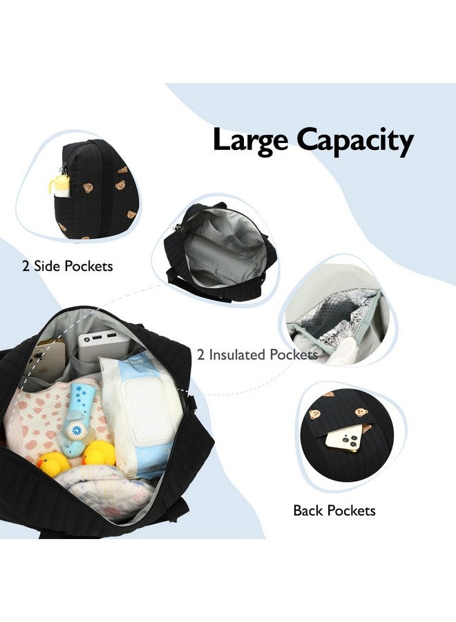 LORADI حقيبة حفاضات لورادي القابلة للتحويل مع جيوب معزولة وخطافات لعربة الأطفال للسفر للمواليد الجدد - Image 4