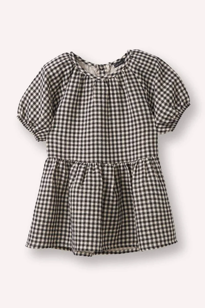 ديفاكتو Baby Girl Long Sleeve Muslin Dress