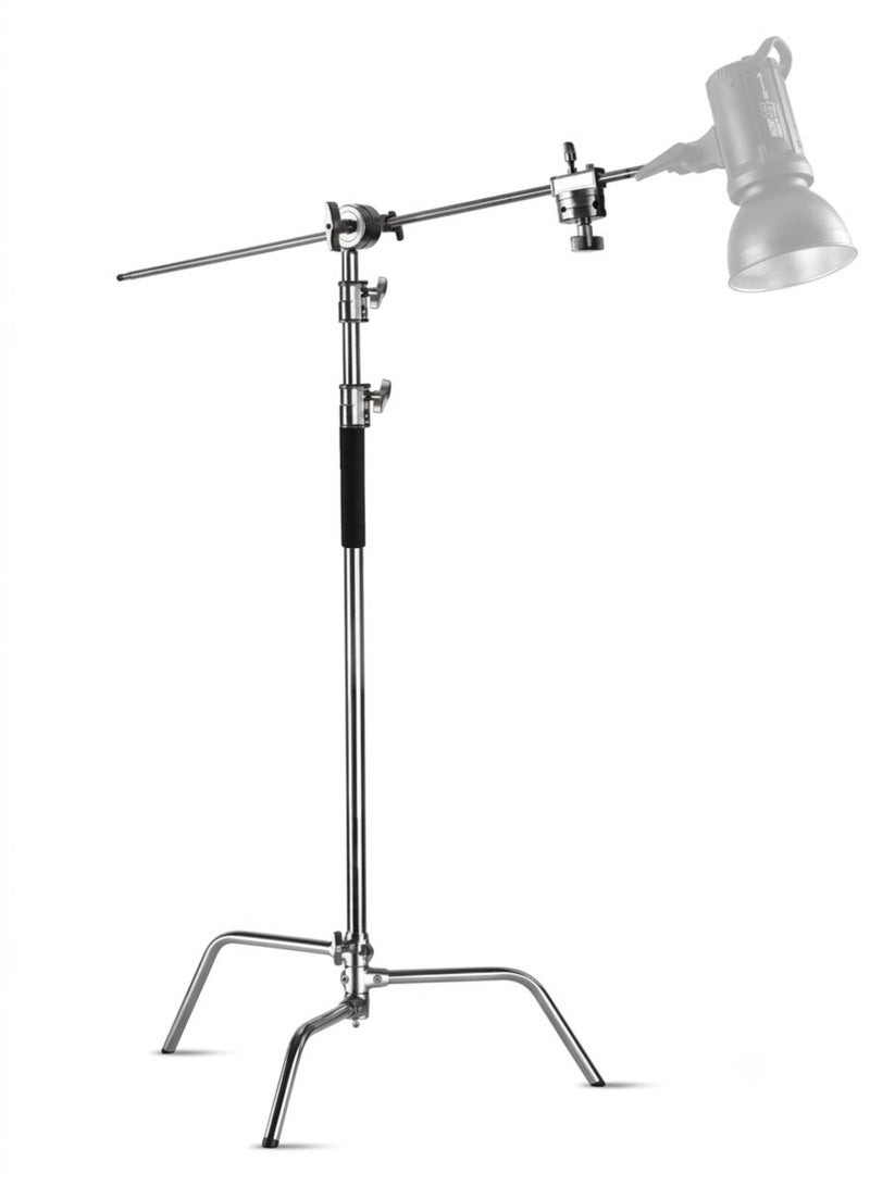 FX Studio 3.3M Stainless Steel C-Stand with Boom Arm - ER-330C - Image 1