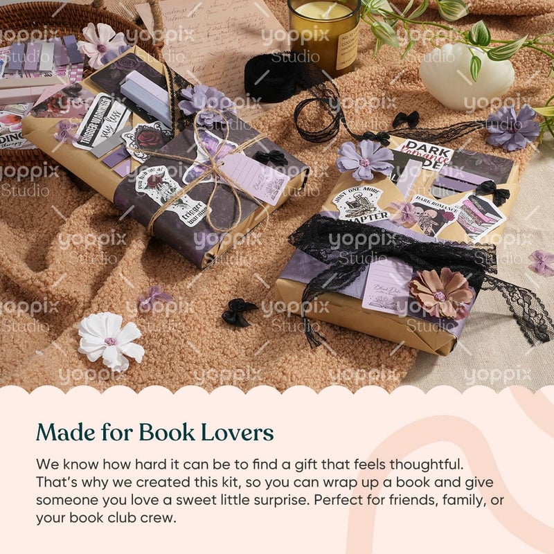 YOPPIX STUDIO YOPPIX 6 Set Blind Date with Book Gift Bulk, About Dark Romance Theme Blind Book Date Gifts for Book Lover Readers Bookish Librarian Booklovers Club (NO Books Including) - Image 5