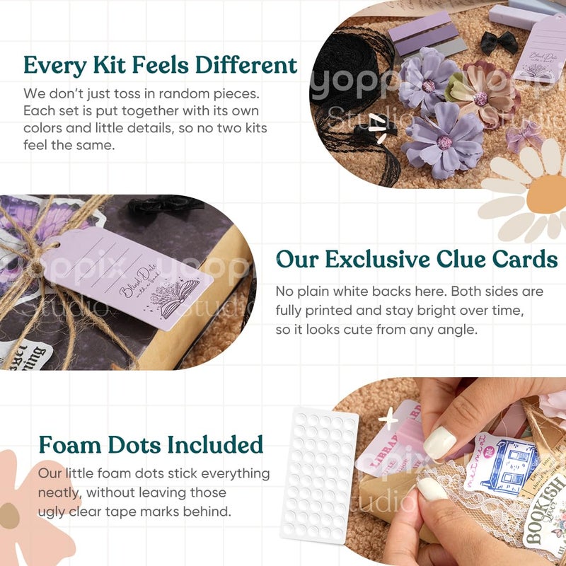 YOPPIX STUDIO YOPPIX 6 Set Blind Date with Book Gift Bulk, About Dark Romance Theme Blind Book Date Gifts for Book Lover Readers Bookish Librarian Booklovers Club (NO Books Including) - Image 4