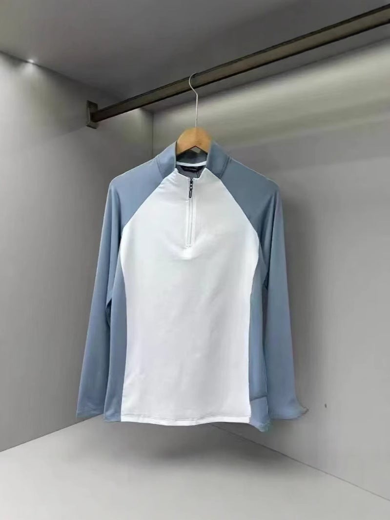 Half-Zipper Training Clothes Men'S And Women'S Long-Sleeved Quick-Drying Clothes T-Shirt Spring Heavy New Teenager Fitness Top Ins - Image 5
