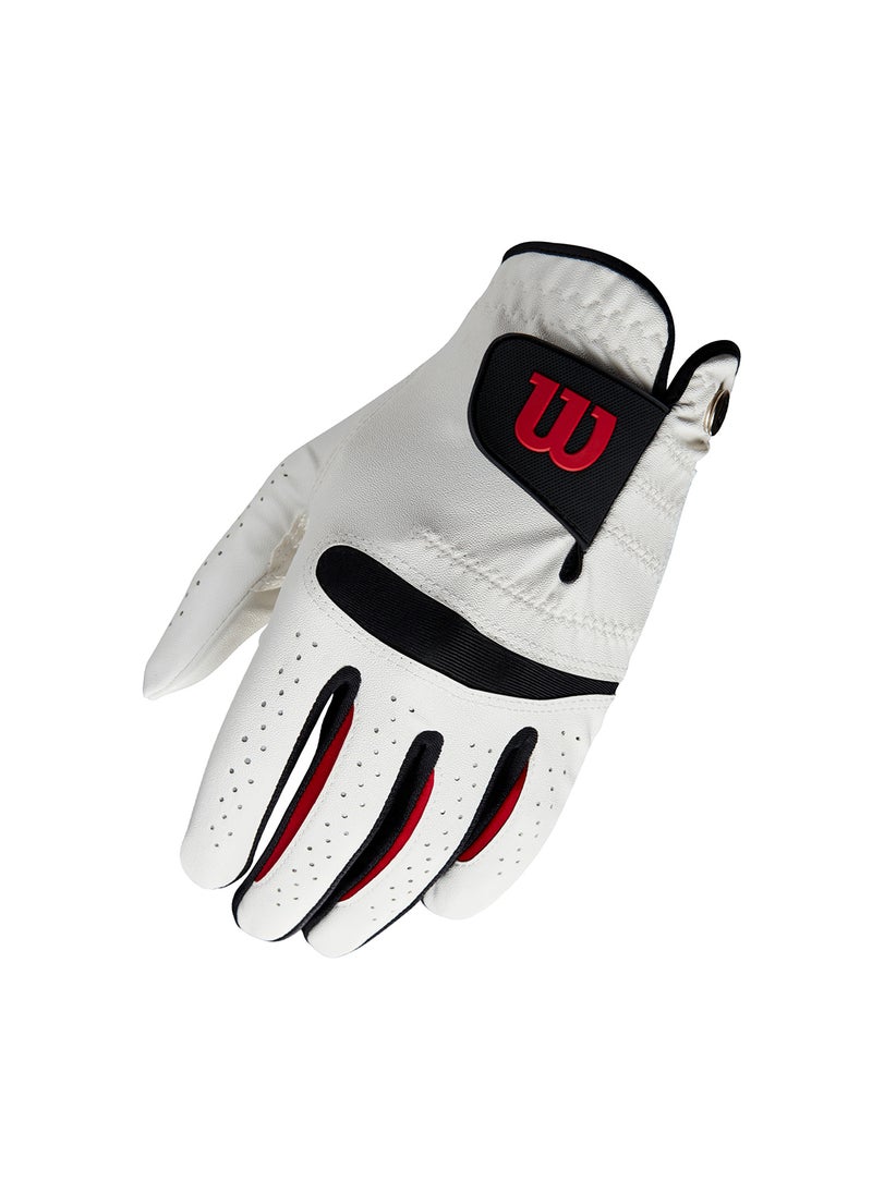 Wilson Feel Plus Men's White Golf Glove, Left Hand  - Image 1