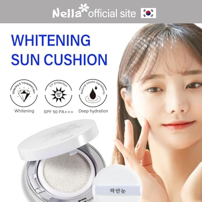 Nella Tone-Up Sun Cushion Compact, SPF50+/PA+++, Korean Skin Care - Image 4