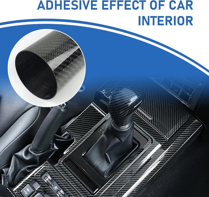 HAPPYMATES Car Vinyl Wrap,Bike Carbon Fiber Vinyl Wrap Self Adhesive Black for Cars,Automotive Vinyl Wraps, Suitable for & Interior of Motorcycles Computers (5D Sticker, 12 X 24 Inch) - Image 2