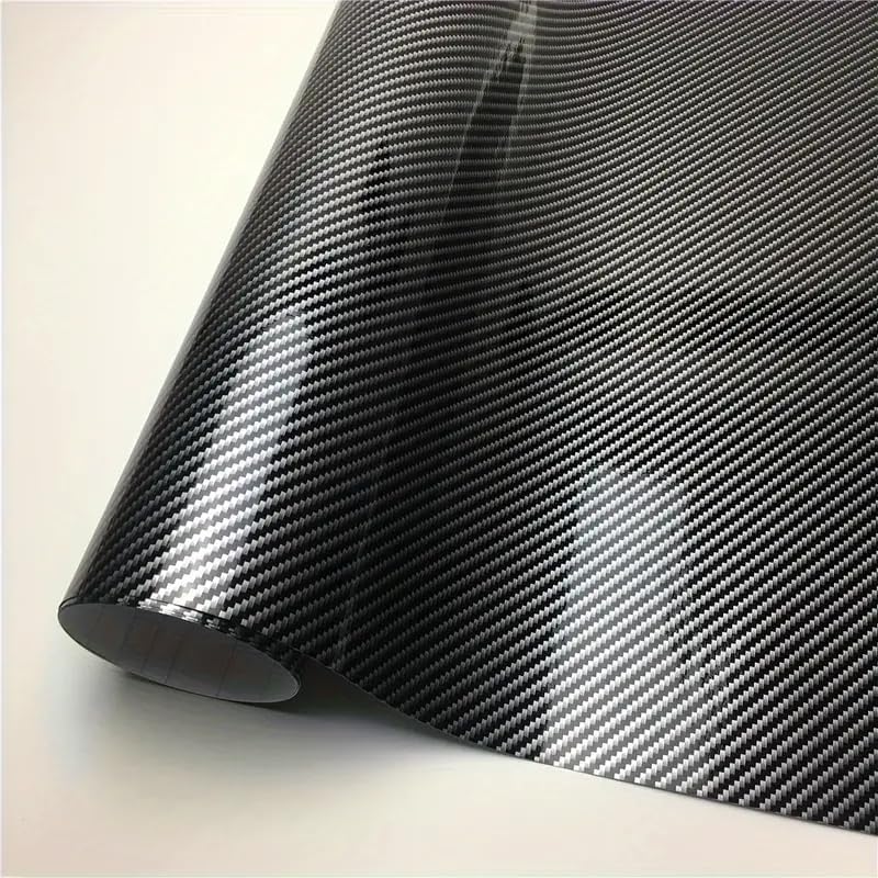 HAPPYMATES Car Vinyl Wrap,Bike Carbon Fiber Vinyl Wrap Self Adhesive Black for Cars,Automotive Vinyl Wraps, Suitable for & Interior of Motorcycles Computers (5D Sticker, 12 X 24 Inch) - Image 1