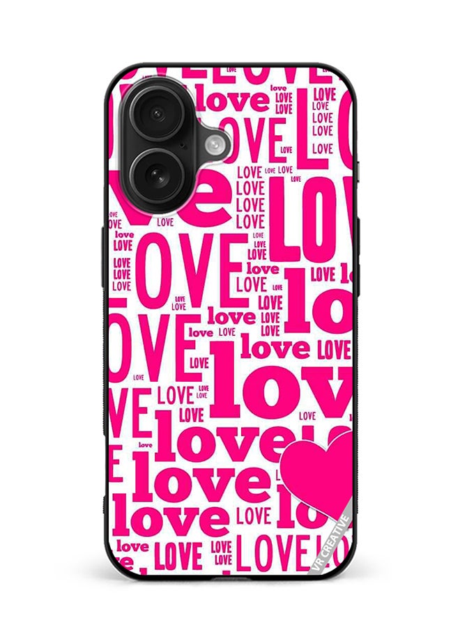 Protective Case Cover For Apple iPhone 16 Plus Love Magazine Design Multicolour