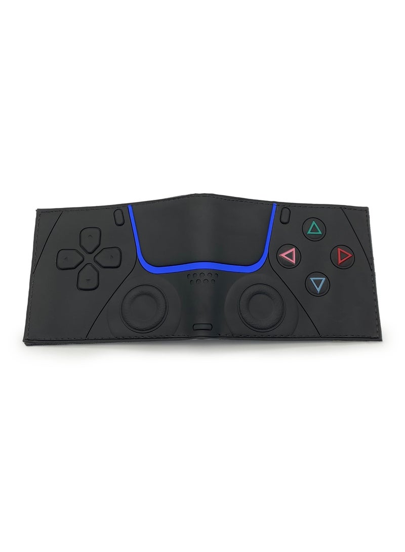 ريترو Gamepad مستوحاة من محفظة الأولاد - مواد السطح السيليكون مع تصميم لعبة Gamepad الكلاسيكية ، فتحات بطاقات متعددة وجيب العملة - محفظة لعبة الفيديو للأطفال باللون الأسود - Image 2