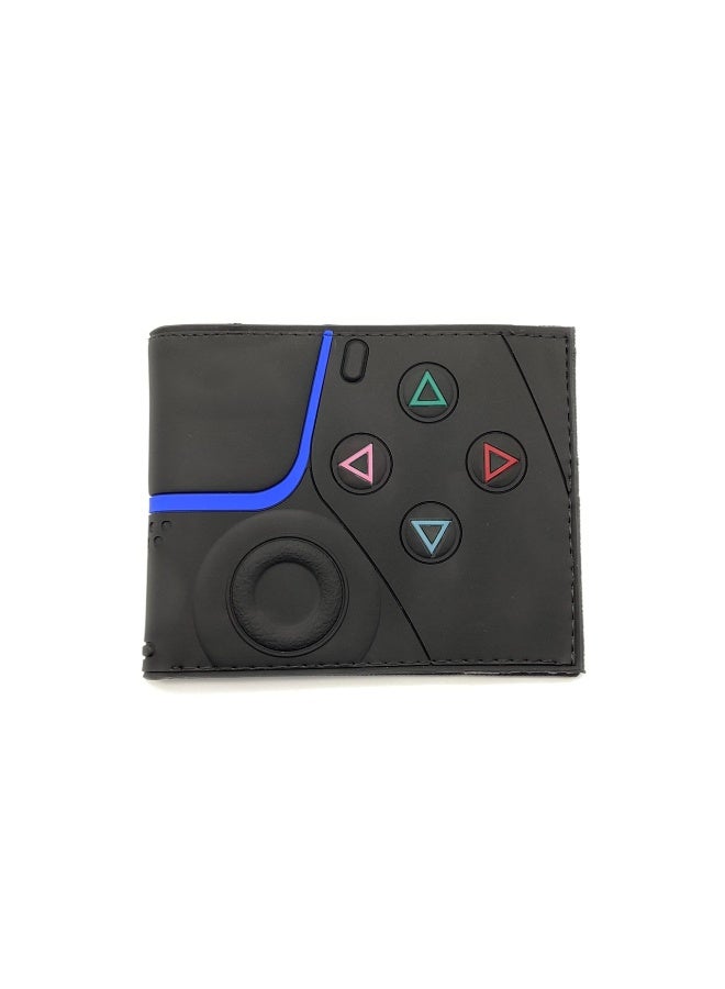 ريترو Gamepad مستوحاة من محفظة الأولاد - مواد السطح السيليكون مع تصميم لعبة Gamepad الكلاسيكية ، فتحات بطاقات متعددة وجيب العملة - محفظة لعبة الفيديو للأطفال باللون الأسود - Image 3