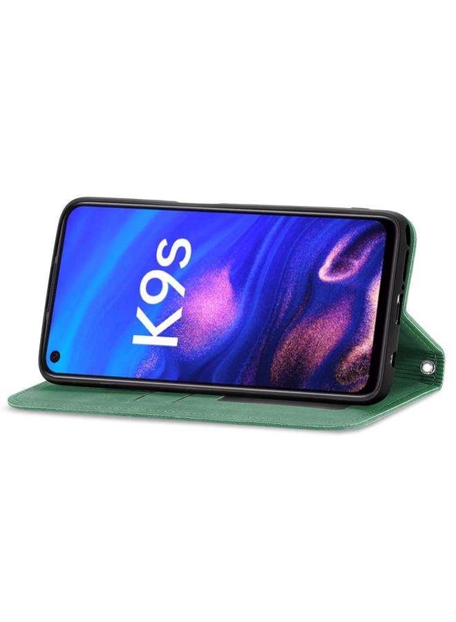 S-TOP Case For OPPO K9s Retro Skin Feel Magnetic Horizontal Flip Leather Phone Case - Image 4