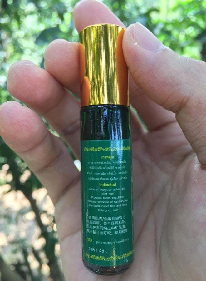 HANI PO™ Mor Rian Brand Green Oil (Bodhi Herb), Chinese Formula (7 cc) Pack of 1-7ml - Thailand Product Pain relief balm | Oil - Image 2