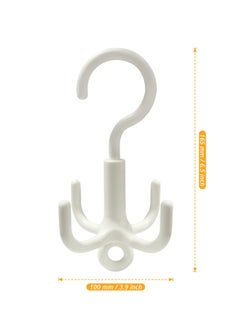 Excefore Belt Hanger, Twirl Tie Rack, Scarf Holder Hook for Closet with 4 Claws, 360 Degree Rotating Closet Clothes Hangers, Good for Hanging Scarf, Ties, Hats, Towels, Bags(2 PCS)  - Image 2
