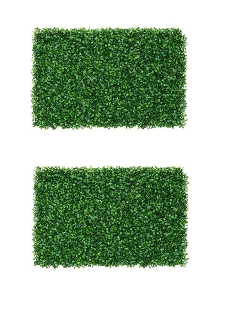 LINGWEI 2-Piece Artificial Plastic Wall Grass Green - Image 1