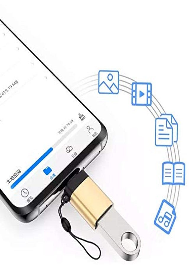 BoxWave كابل BoxWave متوافق مع Backbone One (أندرويد) - محول USB-C إلى A (عبوة 2)، USB Type-C OTG مفتاح محمول على شكل سلسلة مفاتيح - أسود رمادي - Image 5