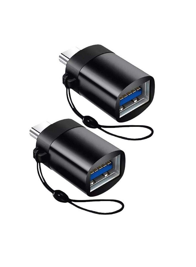 BoxWave كابل BoxWave متوافق مع Backbone One (أندرويد) - محول USB-C إلى A (عبوة 2)، USB Type-C OTG مفتاح محمول على شكل سلسلة مفاتيح - أسود رمادي - Image 2