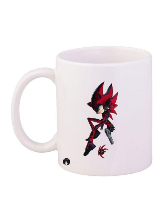 RKN Sonic Printed Coffee Mug White/Red/Black - Image 1