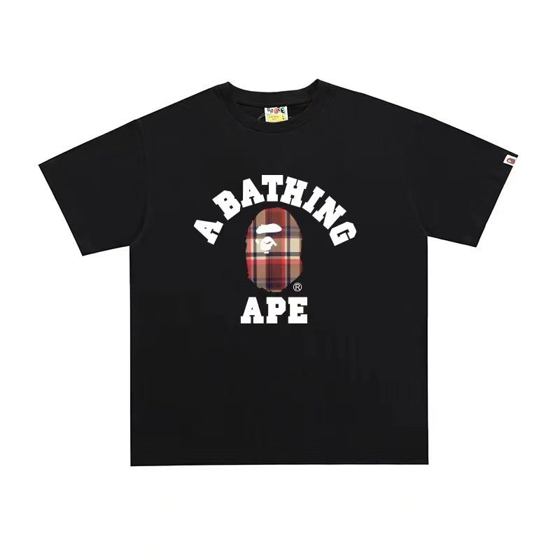بايب تي شيرت رياضي قصير الأكمام مموه مشترك بين BAPE وميامي الدولي للجنسين - موضة الشارع العصرية - Image 1