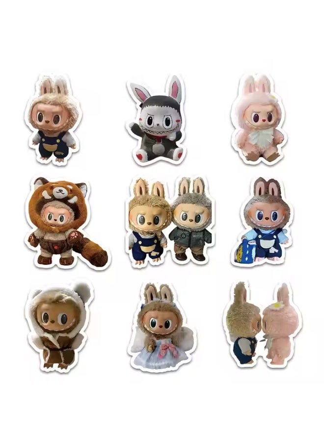 Eworld 100 Pcs Labubu Cartoon Stickers, Waterproof Vinyl Decals for Laptop, Water Bottle, Skateboard, Phone, Guitar, Travel Case, Bike, Cool Random Multicolor Stickers for Teens and Adults - Image 4