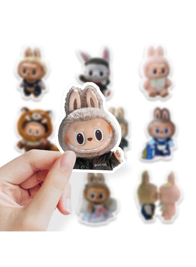 Eworld 100 Pcs Labubu Cartoon Stickers, Waterproof Vinyl Decals for Laptop, Water Bottle, Skateboard, Phone, Guitar, Travel Case, Bike, Cool Random Multicolor Stickers for Teens and Adults - Image 5