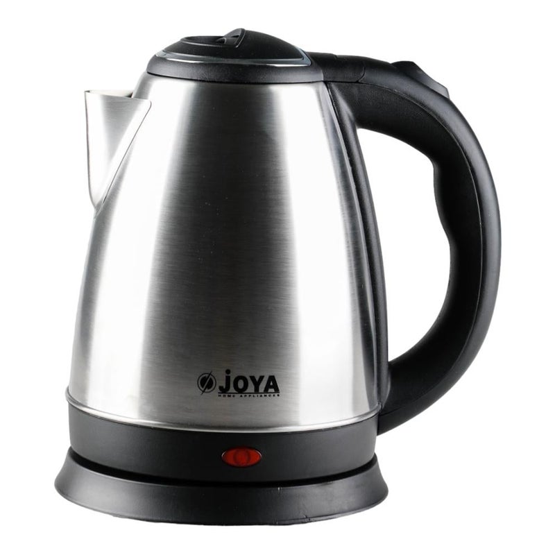 JOYA Electric Kettle 1.8 Liter Silver Black Color - Stainless Steel Water Boiler with Auto Shut-Off, Premium Kitchen Appliance for Home Use - Image 1