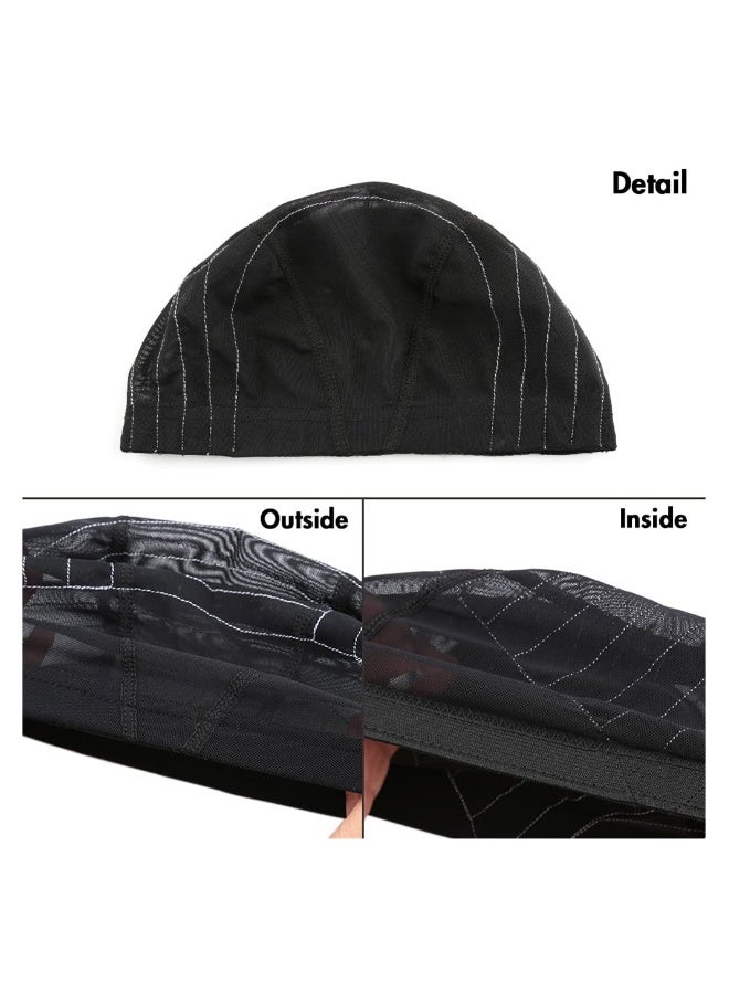 Mesh Dome Wig Cap for Making Wigs, Perfect for Beginner Sewing 5x5 Lace Closure, Stretchable Hairnet with Wide Elastic Band - Image 4