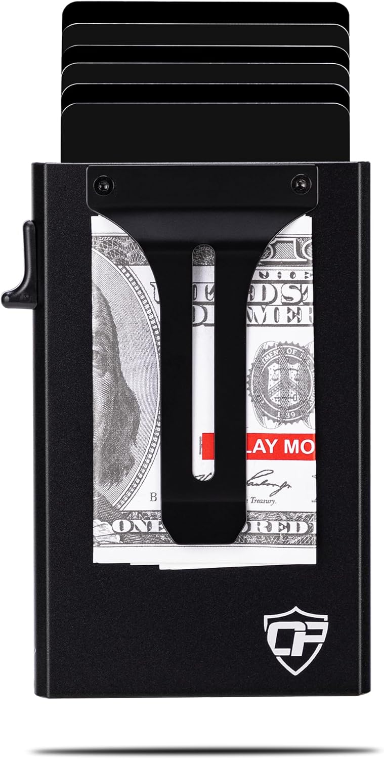 Conceal Plus Slim Minimalist Pop Up Wallet for Men, Money Clip Airtag Smart RFID Blocking Credit Card Holder, Front Pocket Carry Theft Proof Travel Wallet 4-6 Card Capacity (Airtag NOT Included) - Image 2