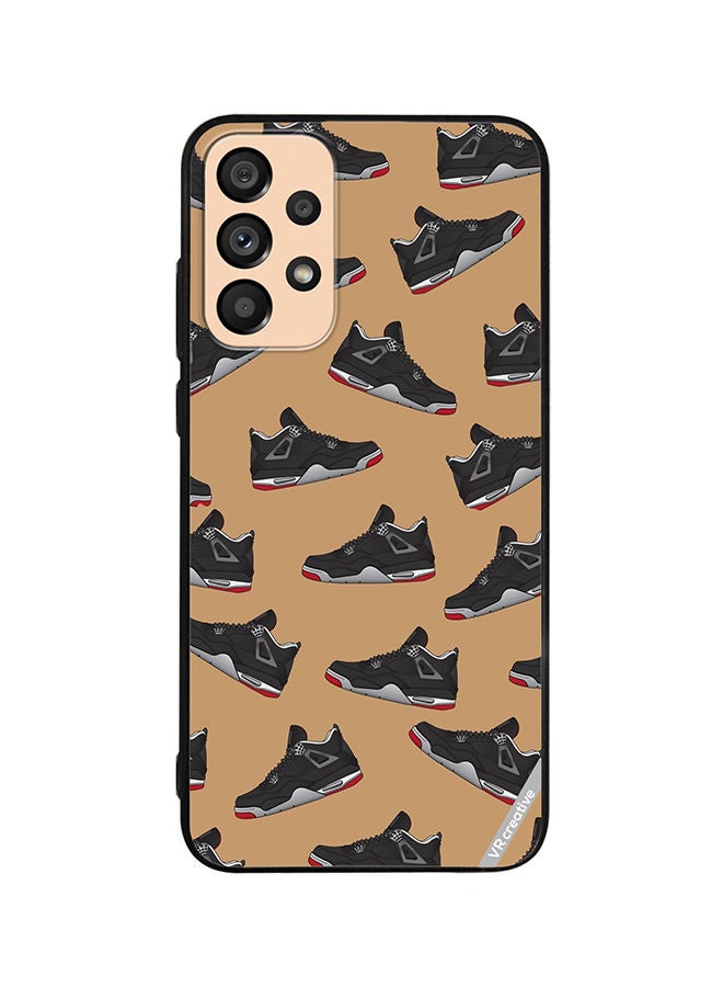 VR CREATIVE Protective Case Cover For Samsung Galaxy A72 Shoes Black Color Pattern Design Multicolour - Image 1