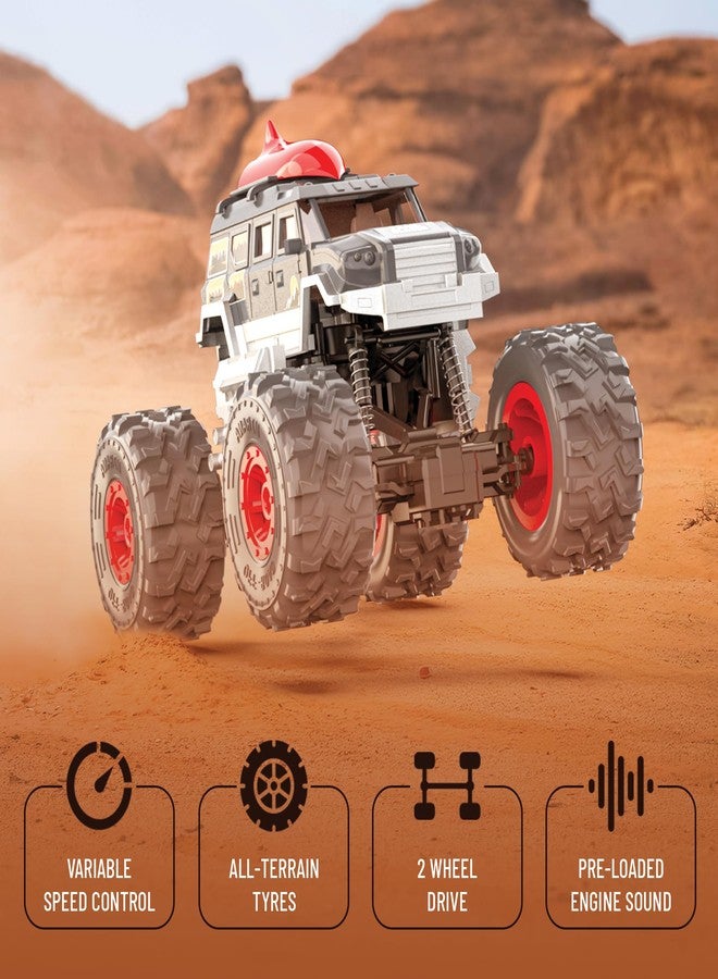 Mirana Trailblazer 2WD RC Car Toy for Kids | Remote & App Control ATV with Nitro Speed Boost | Type-C USB Rechargeable & in-Built Bluetooth Speakers | for Boys & Girls 4+ Years (Grey) - Image 5