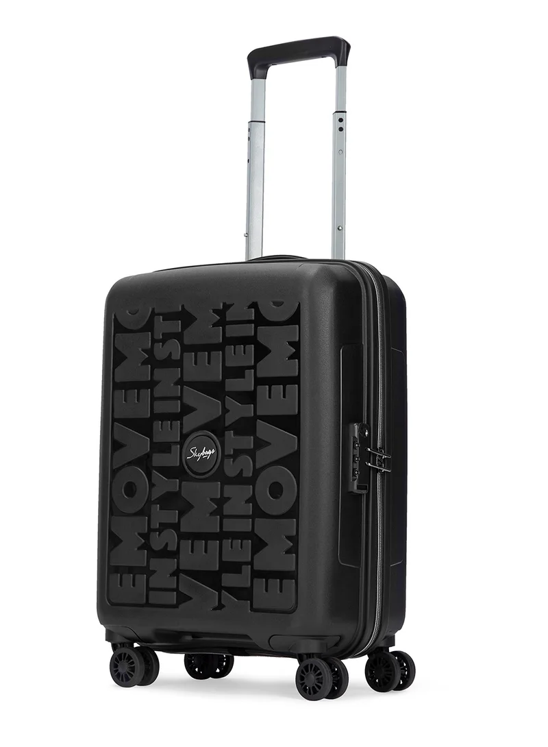Skybags Play Set of 2 Polypropylene(PP), 4 Spinner Double Wheel Trolley Bags for Travel, Hard Case Lightweight Bag with TSA Lock, Tough Suitcase for Travel (Large-28, Cabin-20 Inch), Black