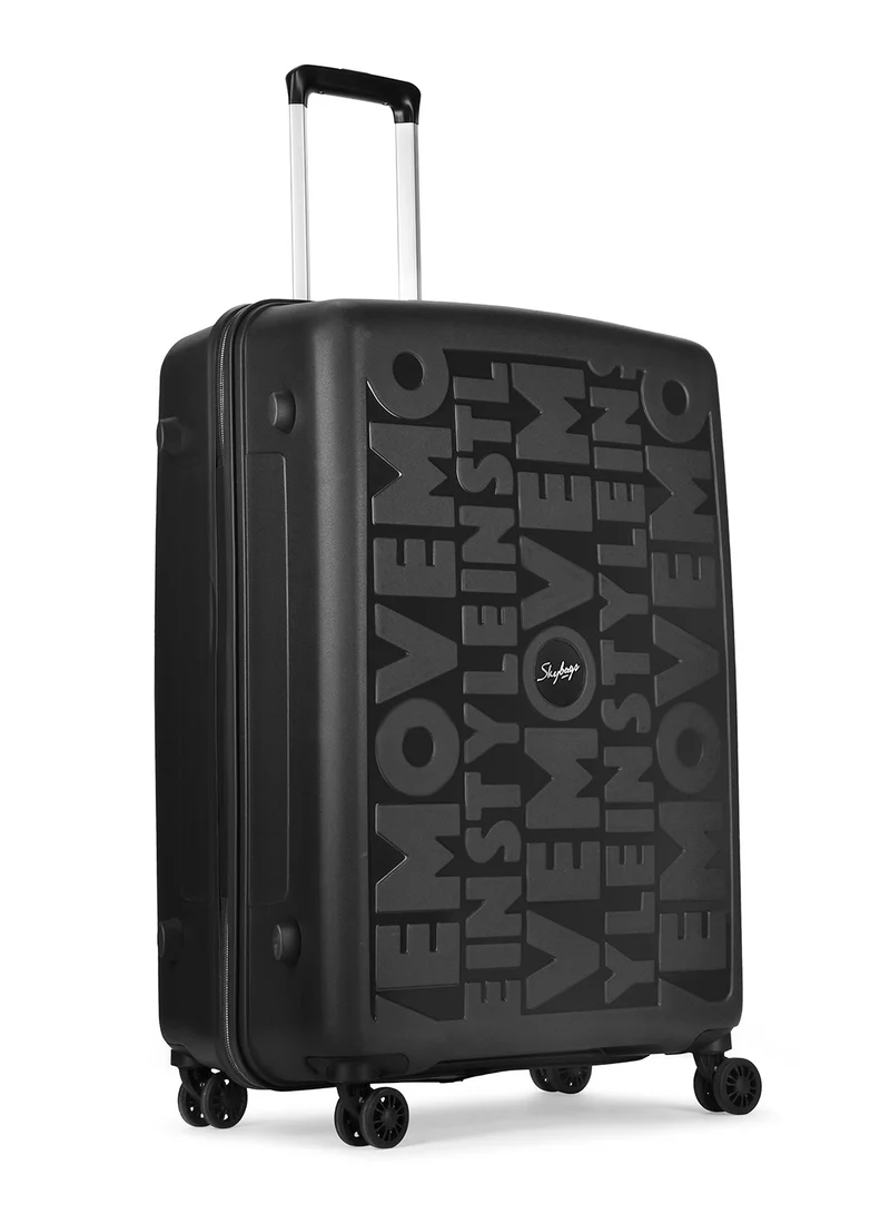 Skybags Play Set of 2 Polypropylene(PP), 4 Spinner Double Wheel Trolley Bags for Travel, Hard Case Lightweight Bag with TSA Lock, Tough Suitcase for Travel (Large-28, Cabin-20 Inch), Black