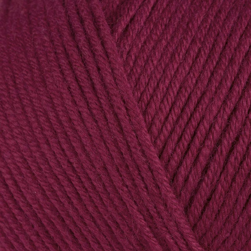 Estako Happy Cotton, 60% Cotton 40% Acrylic Yarn, Soft, Fine/Sport (2) for Crochet and Knitting 1.76 Oz (50g) / 180 Yrds (165m) (4520 - Claret Red) - Image 2
