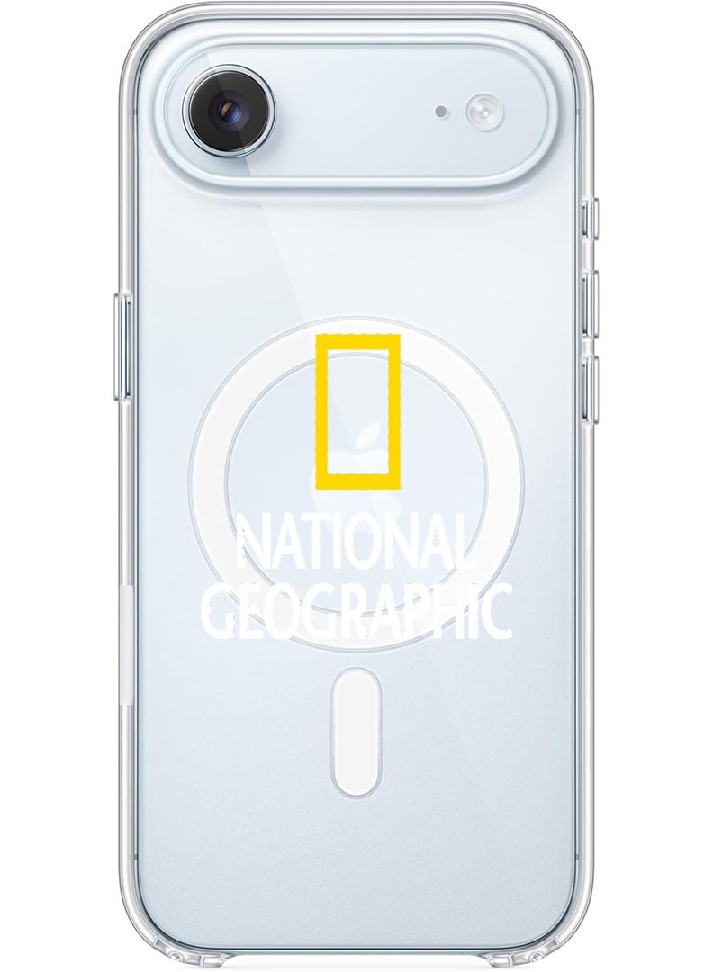 Theodor Magnetic Case for Apple iPhone 17 Air Compatible with MagSafe Wireless Charging, Shockproof Phone Bumper Cover - National Geography - White - Image 1