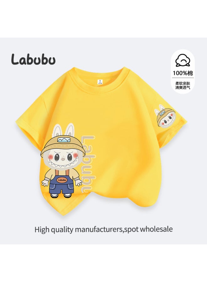 200g Hot Cute Style Cartoon Children's T-shirt Summer Pure Cotton Casual Short-sleeve Top