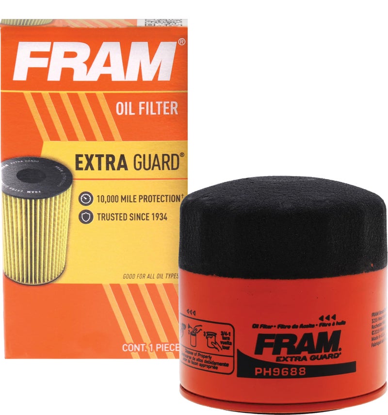 فلتر زيت المحرك FRAM Extra Guard PH9688 لتغيير 10K ميل للسيارات