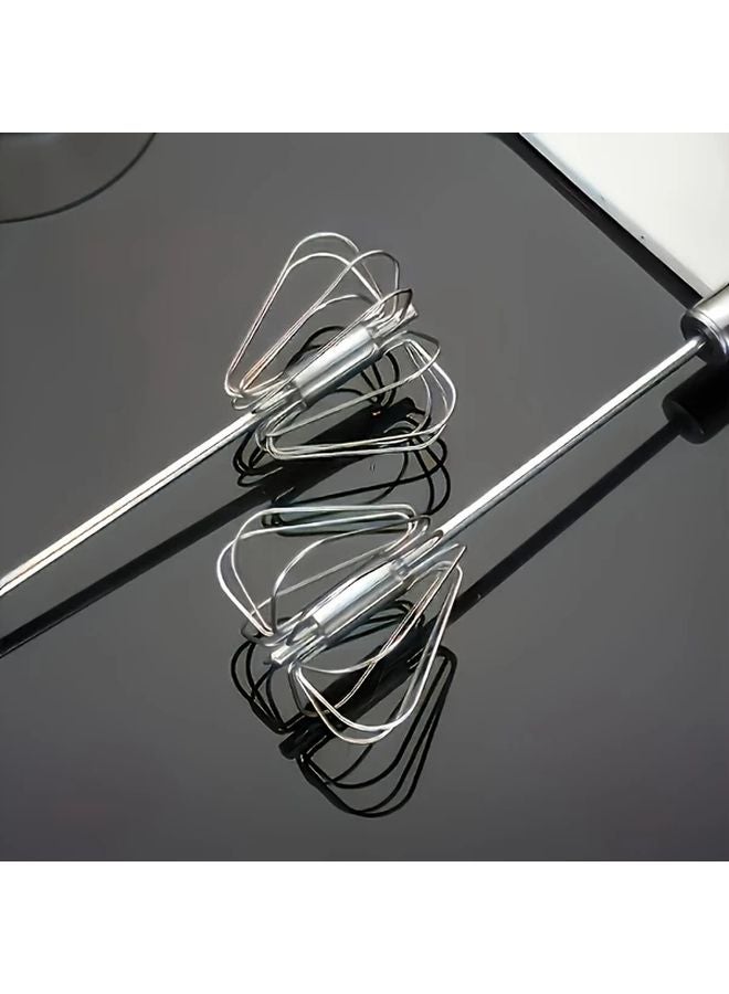 خلاط يدوي فضي يدوي محمول لخفق الكعك والمافن - Image 4