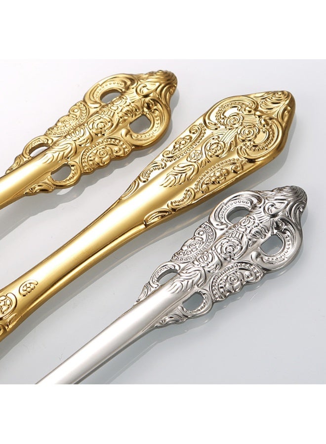 YelaJoy Cake Serving Set Wedding Cake Knife and Server Set with Forks Cake Cutting Utensils Stainless Steel Cake Cutter Serrated Cake Knife Professional Dessert Server for Cake Cheese Pie Pizza (Set of 4) - Image 3