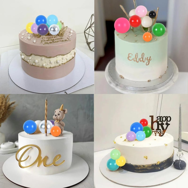 BEISHIDA 20 PCS Purple Mini Ball Cake Toppers Foam Cake Balls Decoration Supplies for Happy Birthday Anniversary Wedding Baby Shower Cake Decorations - Image 5