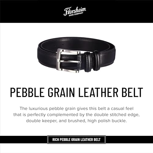 Florsheim 32mm Pebble Grain Leather Belt - Image 2