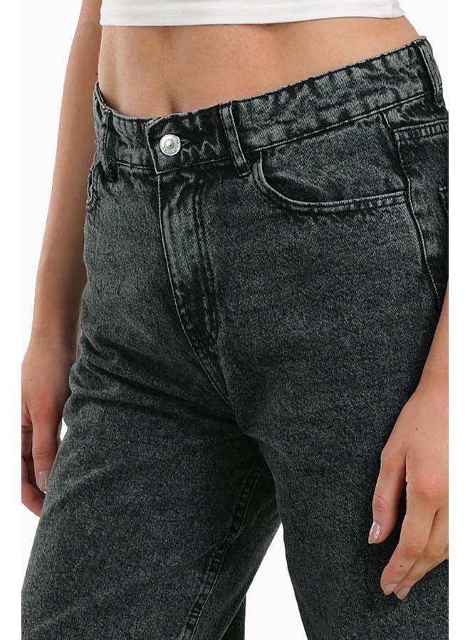 Clue Grey Zip Fly Jeans - Image 3