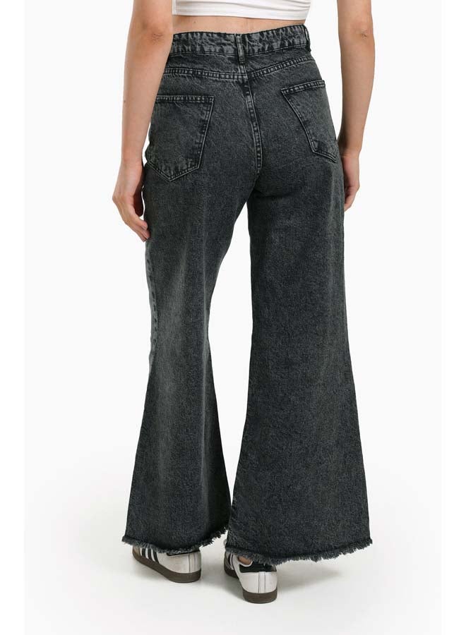 Clue Grey Zip Fly Jeans - Image 2