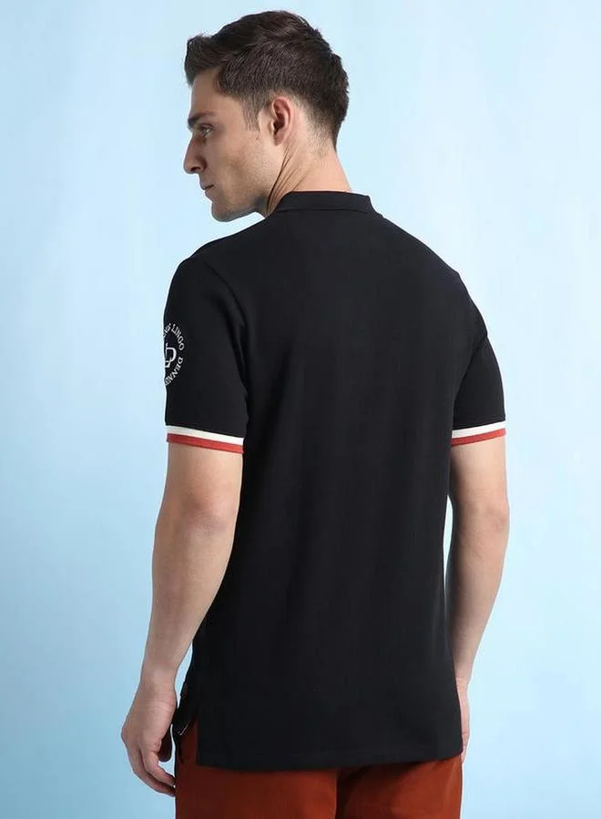 Dennis Lingo Dennis lingo Cotton Embroidered Slogan Polo T-Shirt