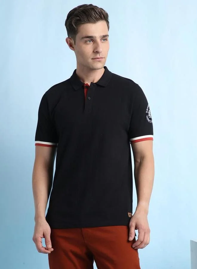 Dennis Lingo Dennis lingo Cotton Embroidered Slogan Polo T-Shirt
