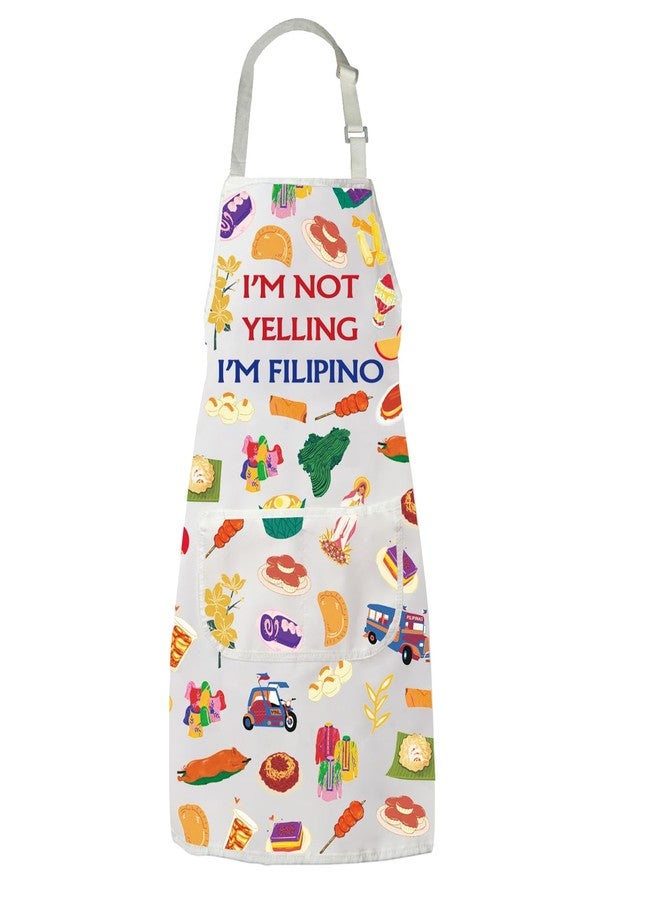 PXTIDY Filipino Food Sinigang Gift Pro Duterte Kitchen Apron Trendy Gift Patriotic Filipino Apron For Cooking Waterproof Adjustable (I'M NOT A) - Image 1