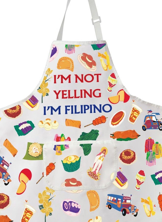 PXTIDY Filipino Food Sinigang Gift Pro Duterte Kitchen Apron Trendy Gift Patriotic Filipino Apron For Cooking Waterproof Adjustable (I'M NOT A) - Image 3