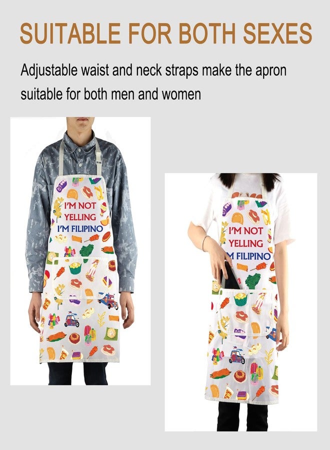 PXTIDY Filipino Food Sinigang Gift Pro Duterte Kitchen Apron Trendy Gift Patriotic Filipino Apron For Cooking Waterproof Adjustable (I'M NOT A) - Image 4