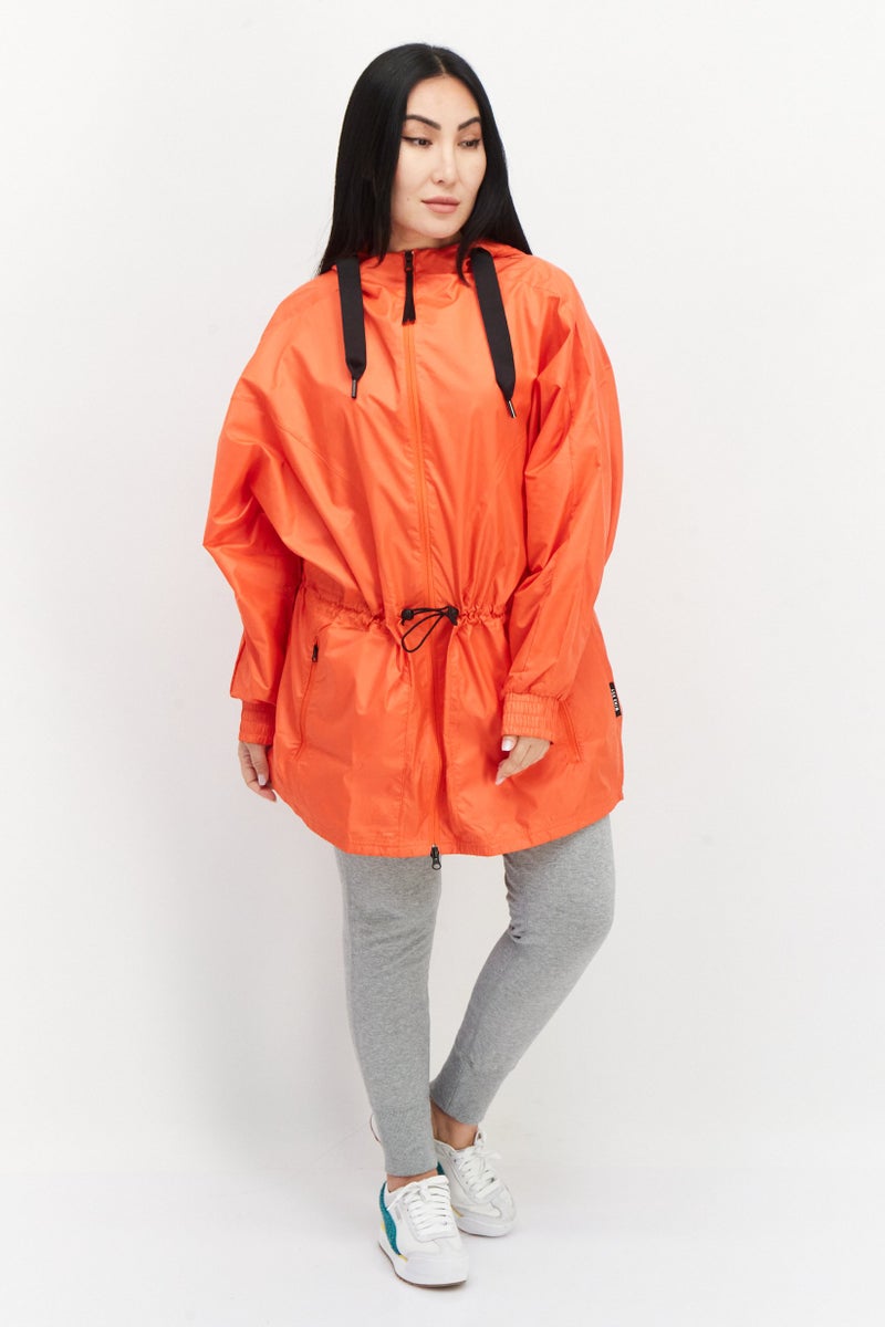 Adidas x Karlie Kloss Women Sportswear Fit Parker Windbreaker Outdoor Jacket, Orange - Image 3