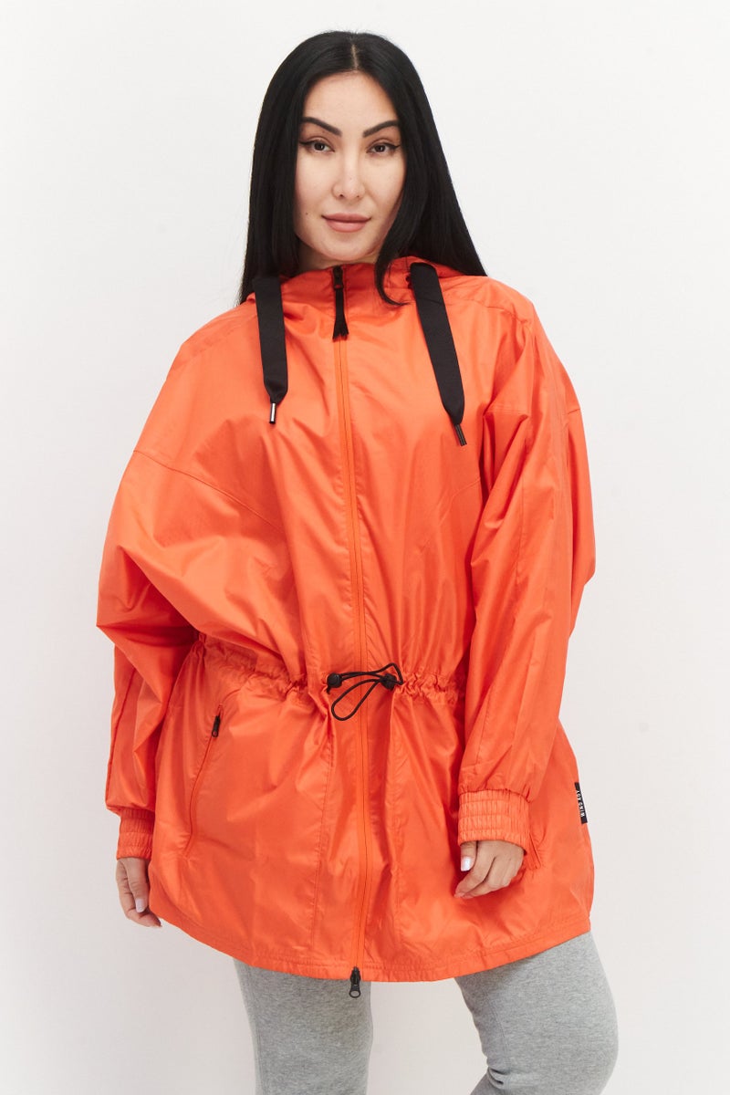 Adidas x Karlie Kloss Women Sportswear Fit Parker Windbreaker Outdoor Jacket, Orange - Image 1